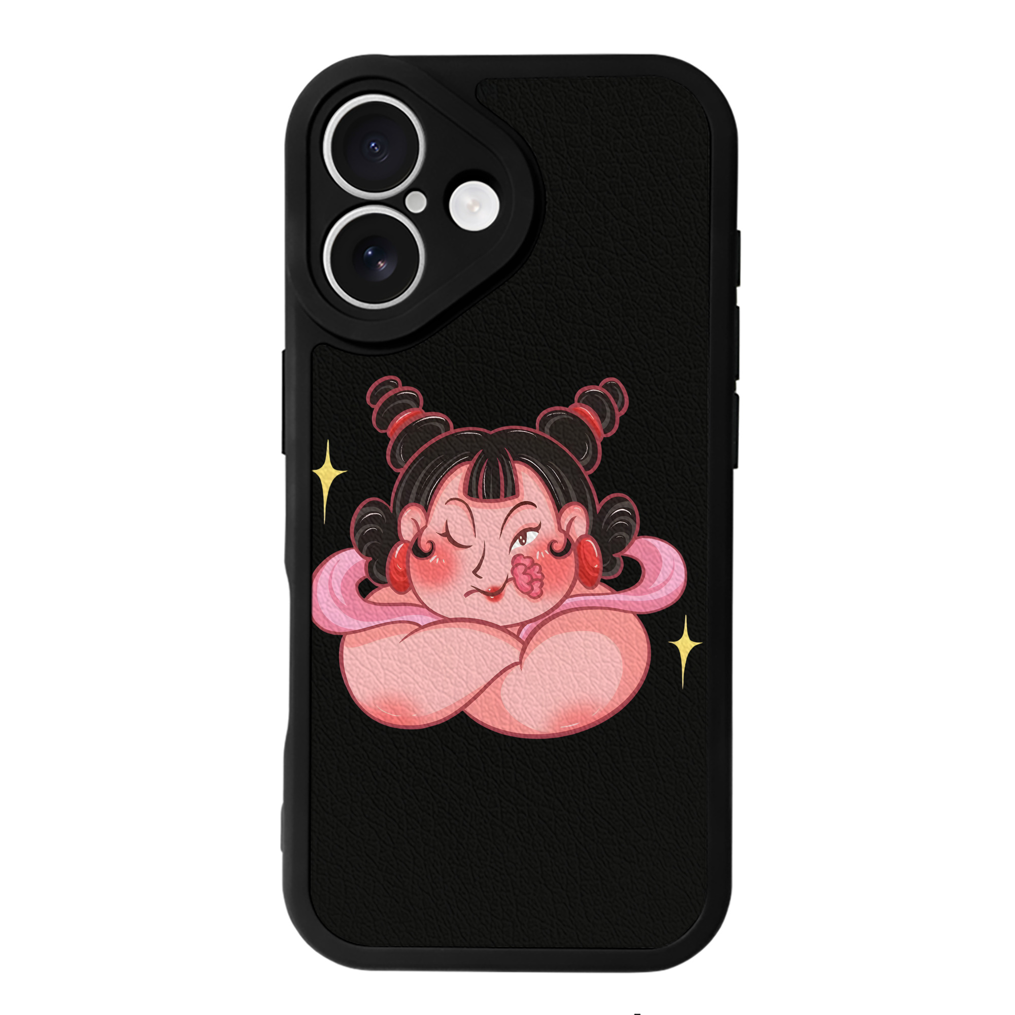 （画像用） Ne Zha 2 ナタ 魔童の大暴れ 【iPhone 16シリーズ対応】シリコンスマホケース（レザー調） 材質：シリコン